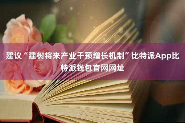 建议“建树将来产业干预增长机制”比特派App比特派钱包官网网址