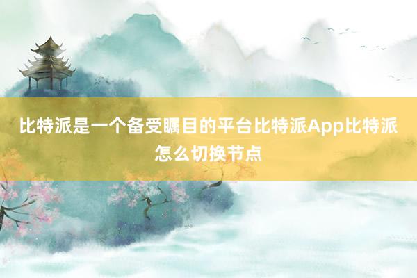 比特派是一个备受瞩目的平台比特派App比特派怎么切换节点