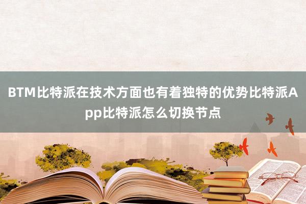 BTM比特派在技术方面也有着独特的优势比特派App比特派怎么切换节点