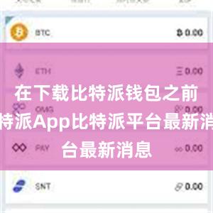 在下载比特派钱包之前比特派App比特派平台最新消息