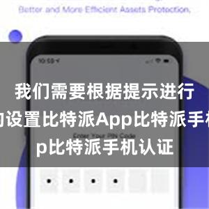 我们需要根据提示进行相应的设置比特派App比特派手机认证