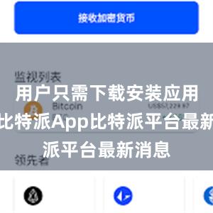 用户只需下载安装应用程序比特派App比特派平台最新消息