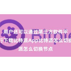 用户还可以通过第三方软件平台进行下载比特派App比特派怎么切换节点