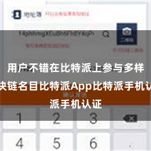 用户不错在比特派上参与多样区块链名目比特派App比特派手机认证